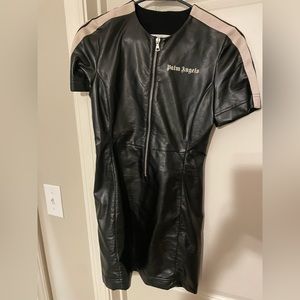 Palm angels faux leather track dress size small worn once for a few hours